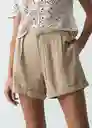 Short Anni Mujer Beige Polvillo Medio Talla S 452G388 Naf Naf