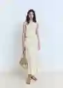 Falda Jazz Crudo Talla 36 Mujer Mango