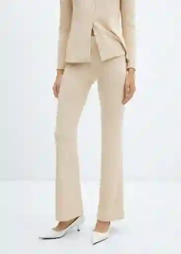 Pantalón Demi Off White Talla L Mujer Mango