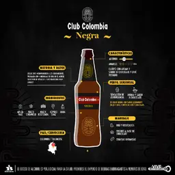 Cerveza Club Colombia Negra - Lata 330 Ml X6