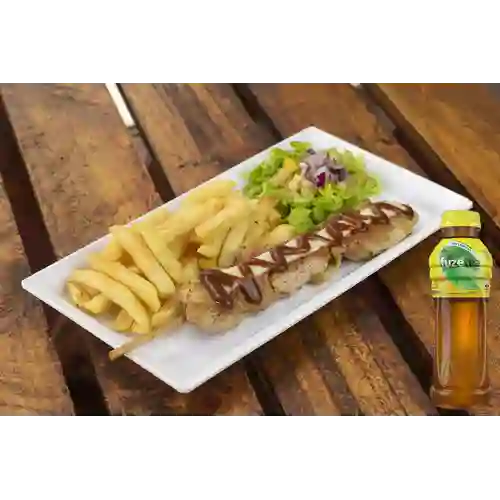 Combo Chuzo de Pollo + Fuze Té Limón 400ML