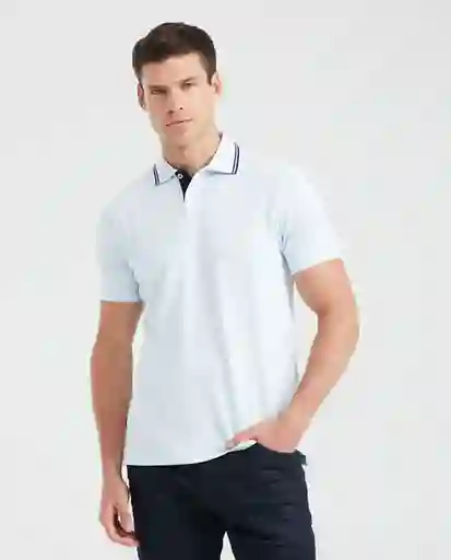 Camiseta Polo Contrast Details Azul Ilusión Claro XS Chevignon