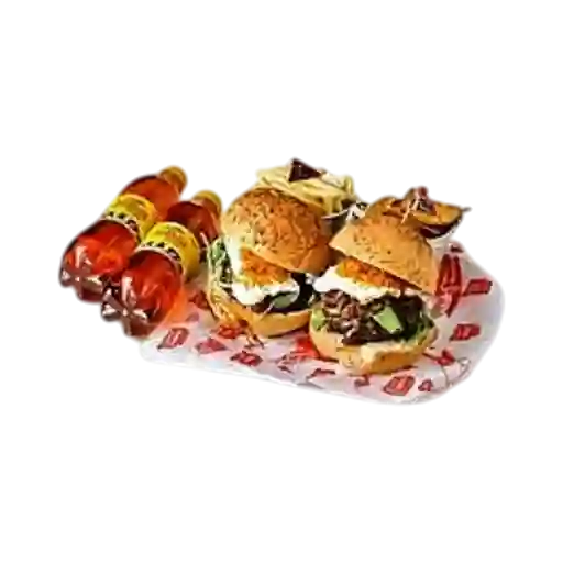 2 Hamburguesas Sencilla + 2 Bebida