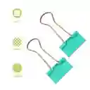 Set Clips Para Carpeta Verde Menta Miniso