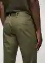 Pantalón Barna Khaki Talla 36 Hombre Mango