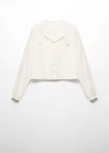 Camisa Beatrice Offwhite Talla S Mujer Mango