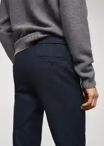 Pantalón Brest Navy Talla 40 Hombre Mango