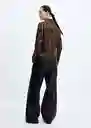 Camisa Rombi Negro Talla S Mujer Mango