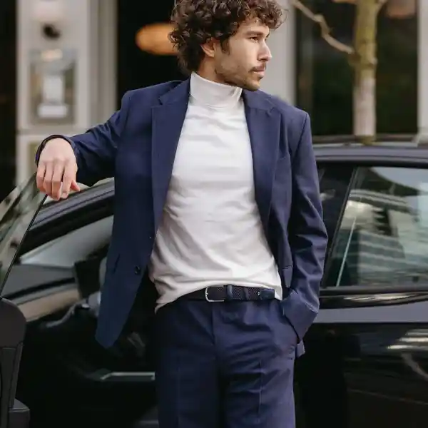 La Boucle Cinturón Gstaad Azul Oscuro