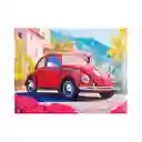 Toy Logic Cuadro de Arte Con Marco Diamantiny Carro Rojo Retro
