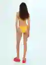 Braga Shell Amarillo Pastel Talla M Mujer Mango