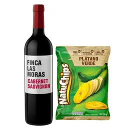 Vino Las Moras Cabernet Sauvignon 750 + Natuchips Platano Verde 135 Gr