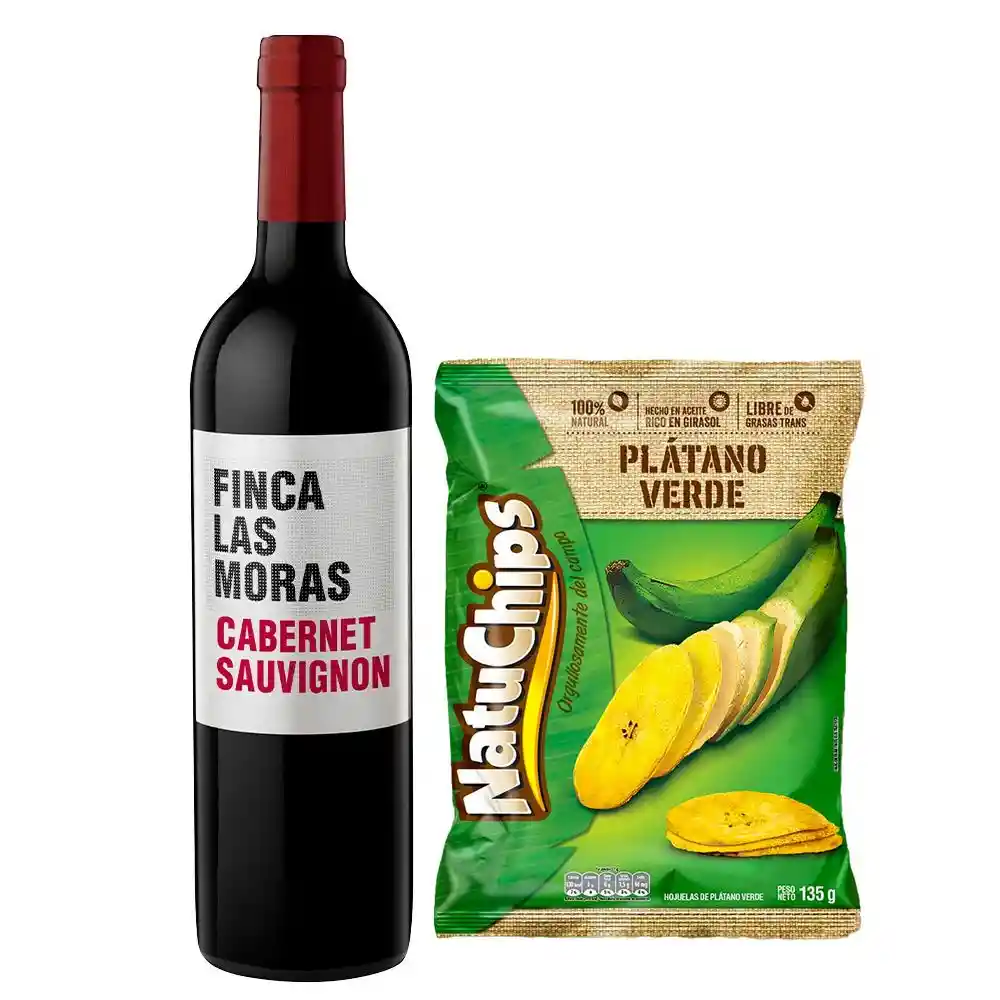 Vino Las Moras Cabernet Sauvignon 750 + Natuchips Platano Verde 135 Gr