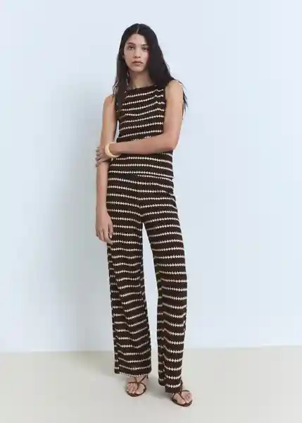 Top Nati Marrón Talla L Mujer Mango