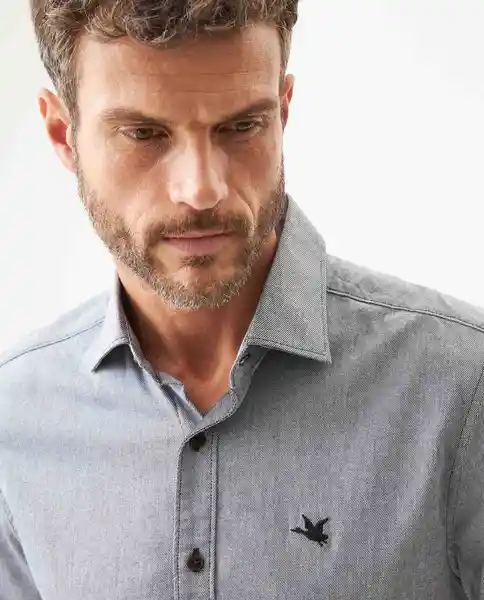 Camisa With Diagonal Panel Negro Sombrio Ultraoscuro L Chevignon