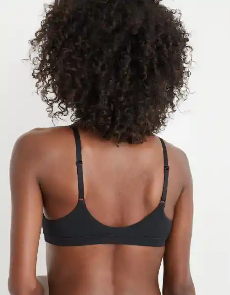 American Eagle Bralette Acanalado Triángulos Negro Real Talla L