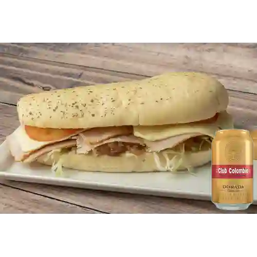 Combo Sándwich de Cordero + Club col. Dorada Lta 330ml