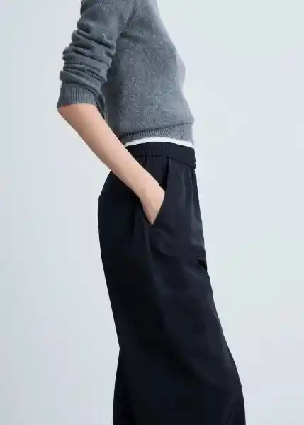 Pantalón Vicky Navy Talla Xs Mujer Mango