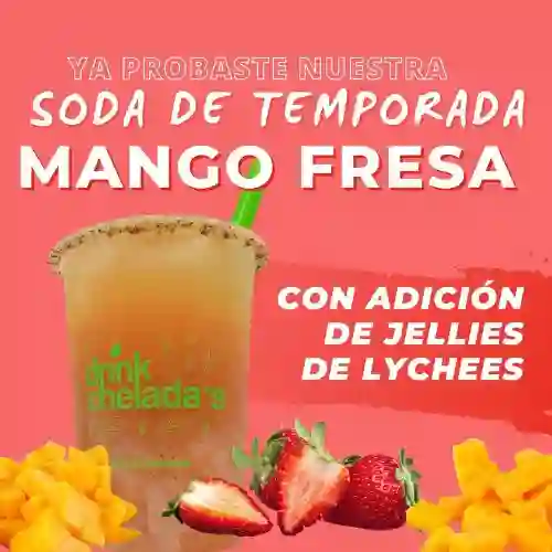 Soda de Mango Fresa 16 Oz