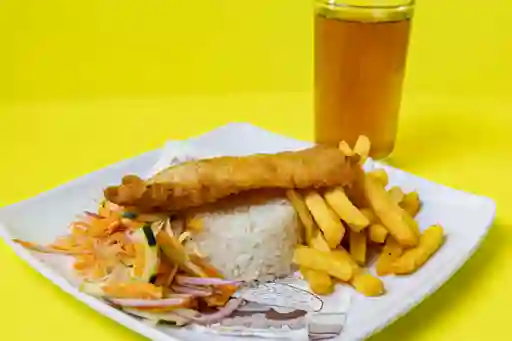 Chuleta Valluna+arroz+francesa+bebida