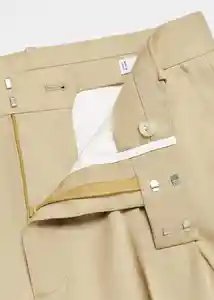 Pantalón Noto Beige Talla 44 Hombre Mango