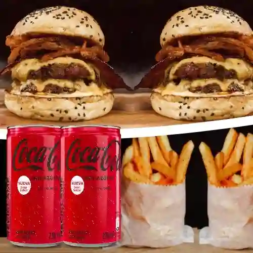 2 Crispy Jack + 2 Coca Colas + Papas Gratis