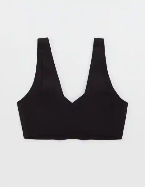 Top Bralette Aerie Negro Talla LARGE 3772073 American Eagle