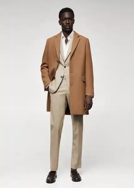 Abrigo Arizona Camel Talla M 47010020_09 Hombre Mango
