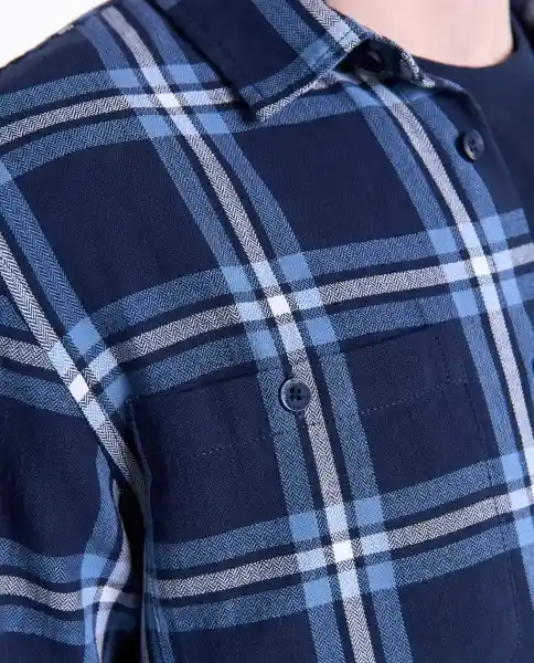 Camisa Hombre Azul Talla M 819G503_AZU194024 Americanino
