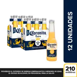 Coronita Cerveza Extra 210 mL X 12 Und