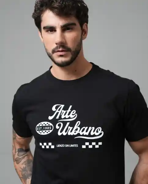 Camiseta Hombre Negro L 103G001_NEG194007 Rifle