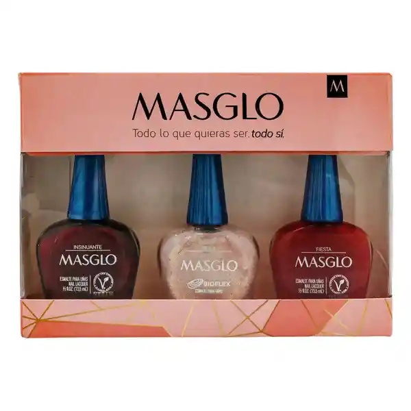 Masglo Kit Esmalte Uñas Insinuante Regia Fiesta