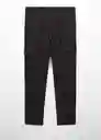 Pantalón Vigil Bolsillos Negro Talla 40 Hombre Mango