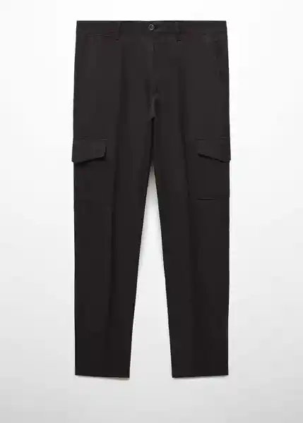 Pantalón Vigil Bolsillos Negro Talla 40 Hombre Mango