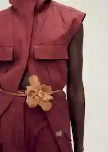 Cinturón Selene Marrón Talla M Mujer Mango
