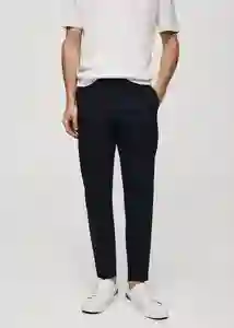 Pantalón Dublino Navy Talla 38 Hombre Mango