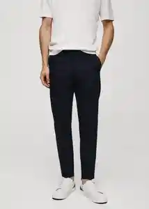 Pantalón Dublino Navy Talla 38 Hombre Mango