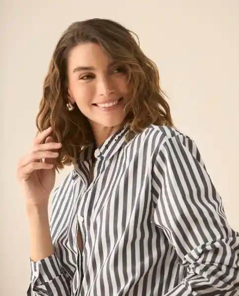 Camisa Negro Jaguar Ultraoscuro Talla L 113G005 Esprit