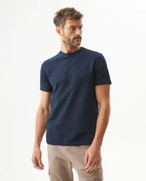 Camiseta Embroidered Azul Dark Ultraoscuro Talla S Chevignon