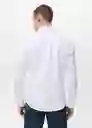 Camisa Oxford Blanco Talla XL Hombre Mango
