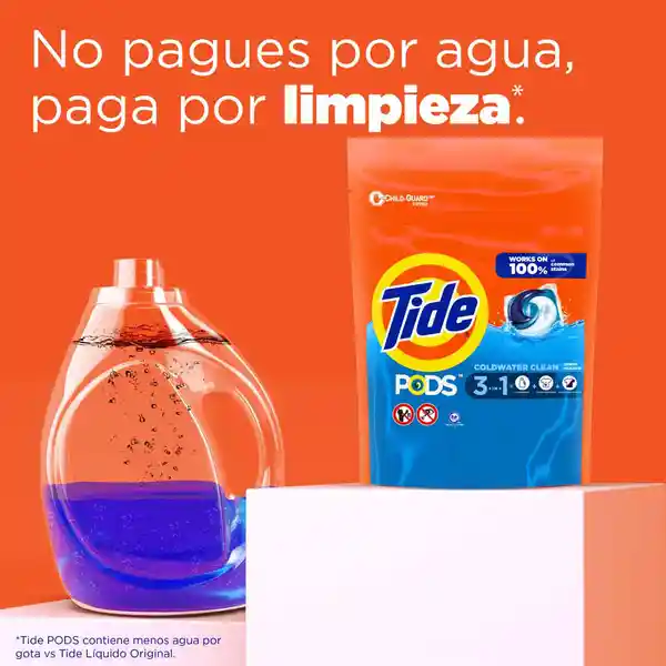 Detergente en Cápsulas Tide Pods Ropa Blanca de Color 16 Und