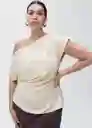 Blusa Manta Blanco Talla L Mujer Mango
