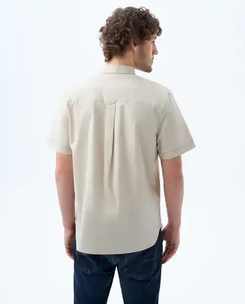 Camisa Hombre Beige Talla M 819f010 Americanino