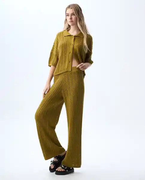 Pantalón Mujer Verde Talla 10 631G001_VER170836 Americanino