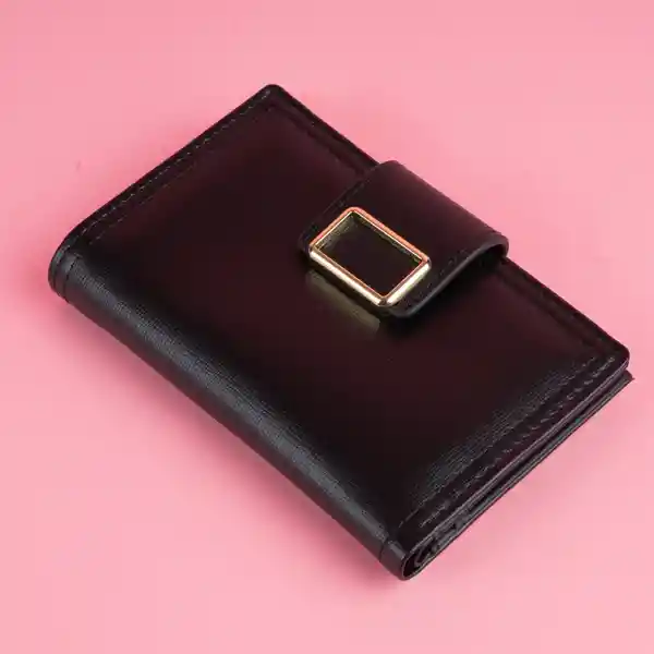 Cartera Para Mujer Hebilla Negro Miniso