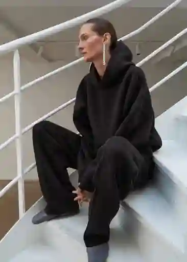 Pantalón Orlane Marrón Talla S Mujer Mango