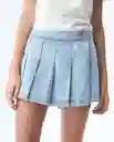 Falda Mujer Azul Talla 6 341G001_AZU114604 Americanino