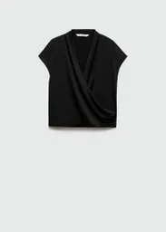 Blusa Crusie Negro Talla M Mujer Mango