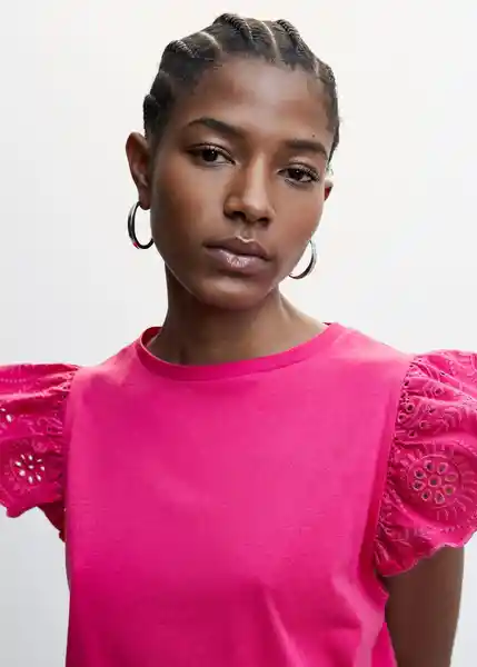 Camiseta Duna Fucsia Talla XS Mujer Mango