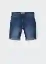 Short Rock Tejano Oscuro Talla 40 Hombre Mango